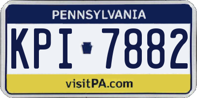 PA license plate KPI7882