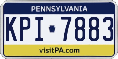 PA license plate KPI7883