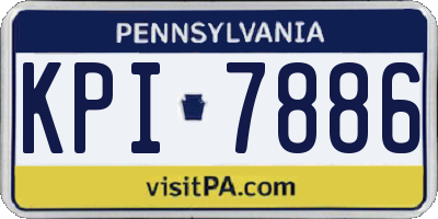 PA license plate KPI7886
