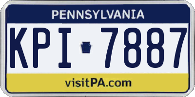PA license plate KPI7887