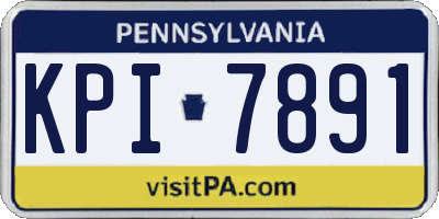 PA license plate KPI7891