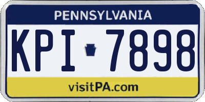 PA license plate KPI7898