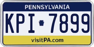 PA license plate KPI7899