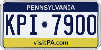 PA license plate KPI7900