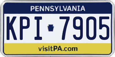 PA license plate KPI7905