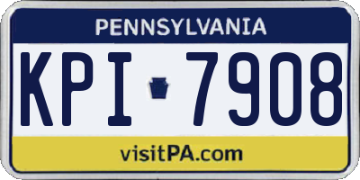 PA license plate KPI7908