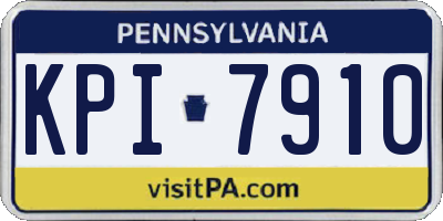 PA license plate KPI7910