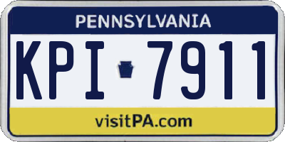 PA license plate KPI7911