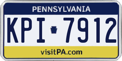 PA license plate KPI7912