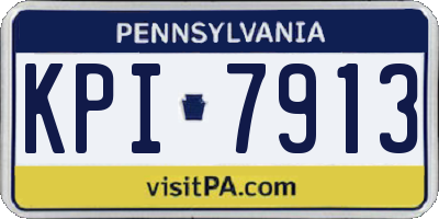 PA license plate KPI7913