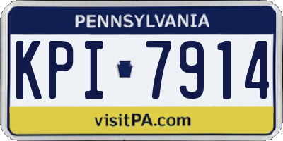 PA license plate KPI7914