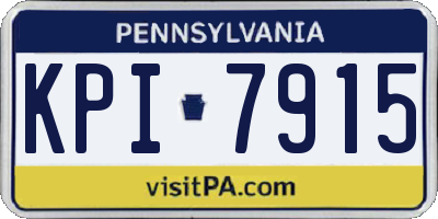 PA license plate KPI7915