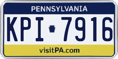 PA license plate KPI7916