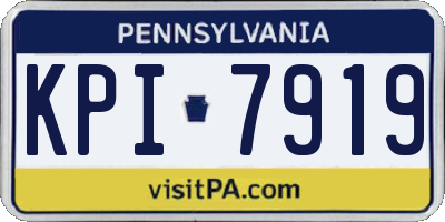 PA license plate KPI7919