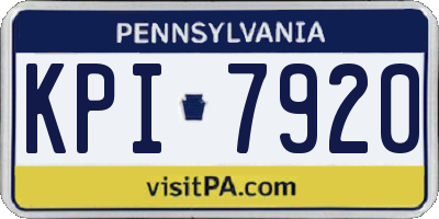 PA license plate KPI7920