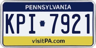 PA license plate KPI7921