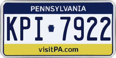 PA license plate KPI7922