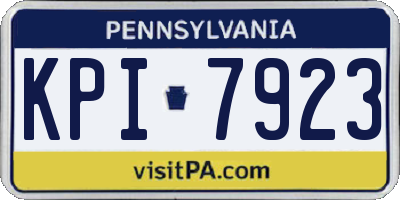 PA license plate KPI7923