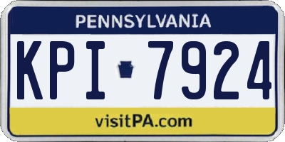 PA license plate KPI7924
