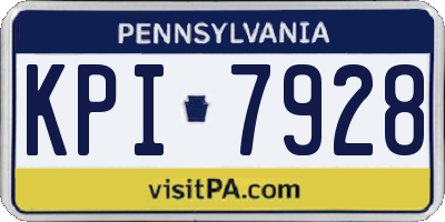 PA license plate KPI7928