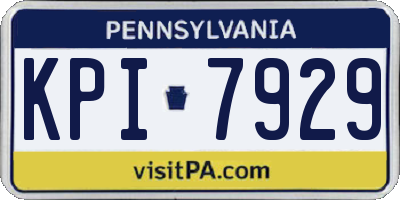 PA license plate KPI7929