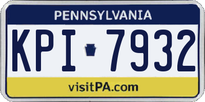 PA license plate KPI7932