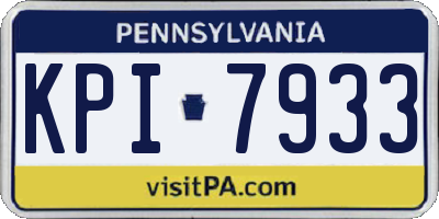 PA license plate KPI7933