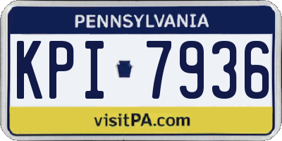 PA license plate KPI7936