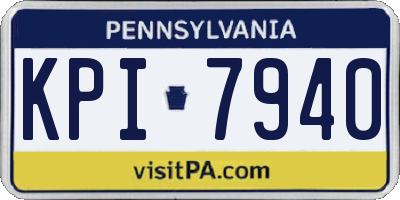 PA license plate KPI7940