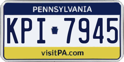 PA license plate KPI7945