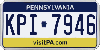 PA license plate KPI7946