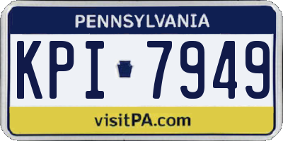 PA license plate KPI7949