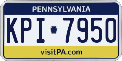 PA license plate KPI7950