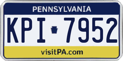 PA license plate KPI7952