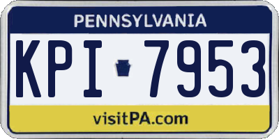 PA license plate KPI7953