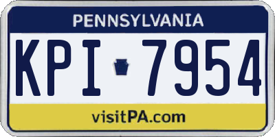 PA license plate KPI7954