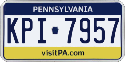 PA license plate KPI7957
