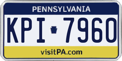 PA license plate KPI7960
