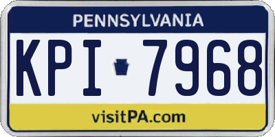 PA license plate KPI7968