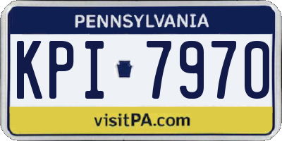 PA license plate KPI7970