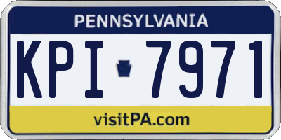 PA license plate KPI7971