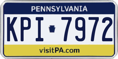 PA license plate KPI7972