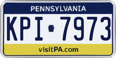 PA license plate KPI7973