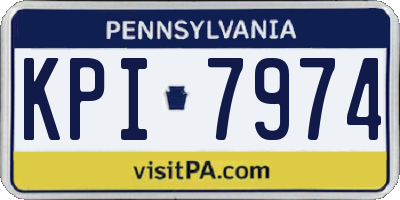 PA license plate KPI7974