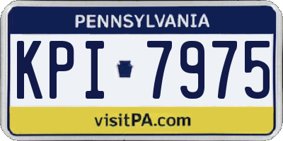 PA license plate KPI7975