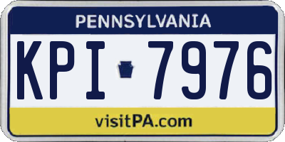 PA license plate KPI7976