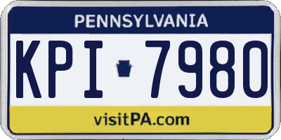 PA license plate KPI7980