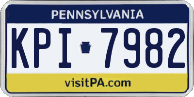 PA license plate KPI7982