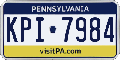 PA license plate KPI7984