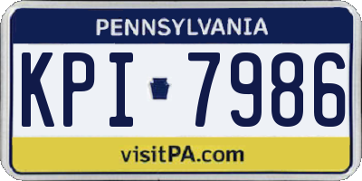 PA license plate KPI7986